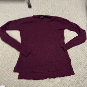 Aqua maroon cashmere sweater